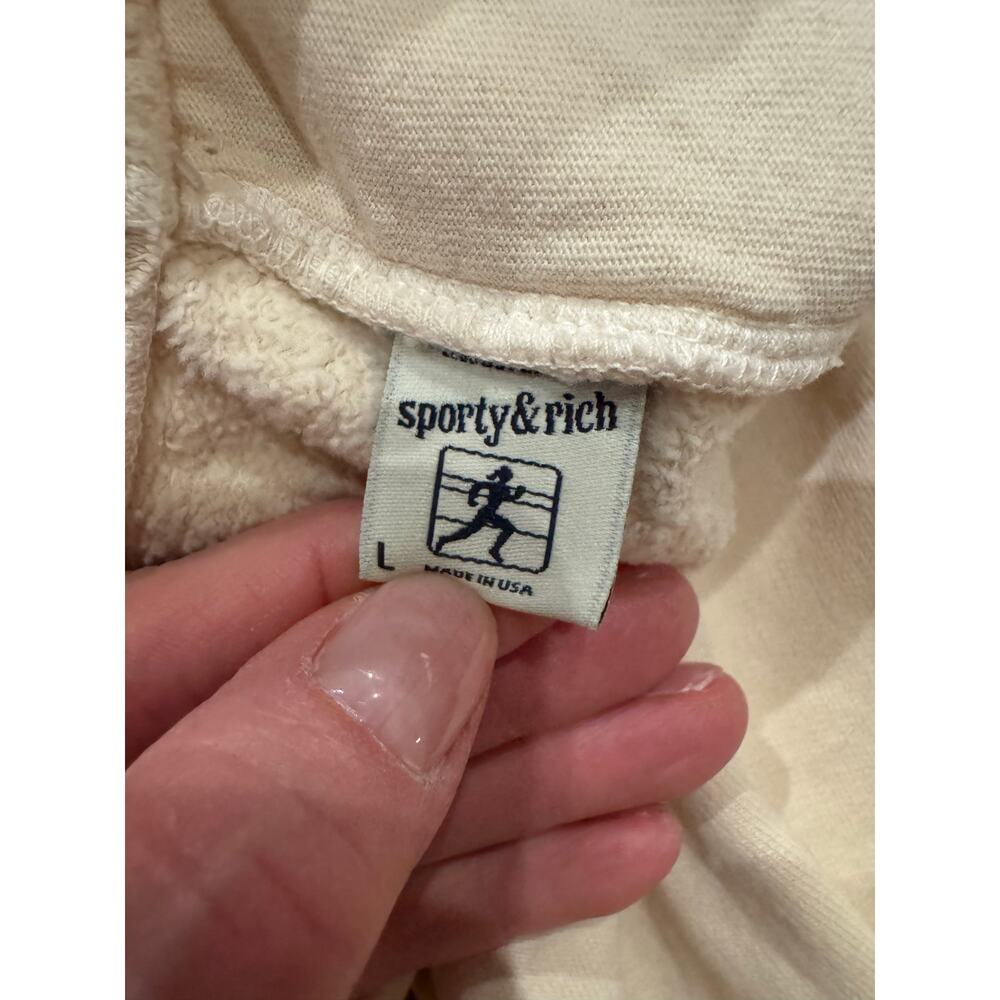 Sporty & Rich Fitness World Cream Track Pants - Large (new) - Picture 6 of 6